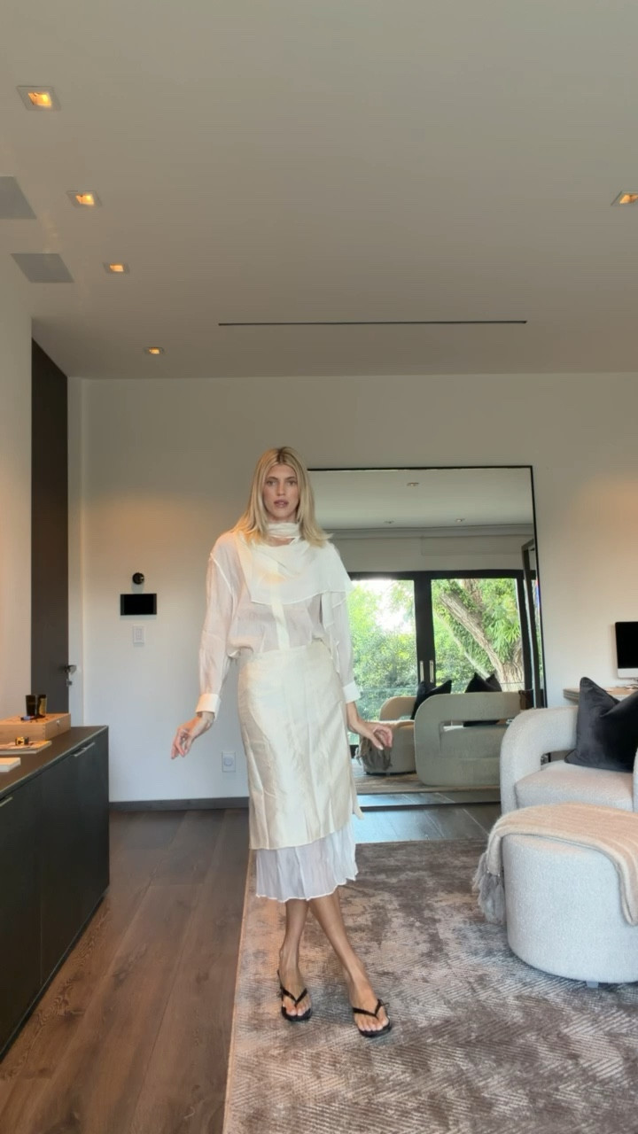 This set is so airy 🤍 Handkerchief blouse paired with a combination midi skirt from Zara! 

#LTKgrwm #LTKootd #LTKSeasonal