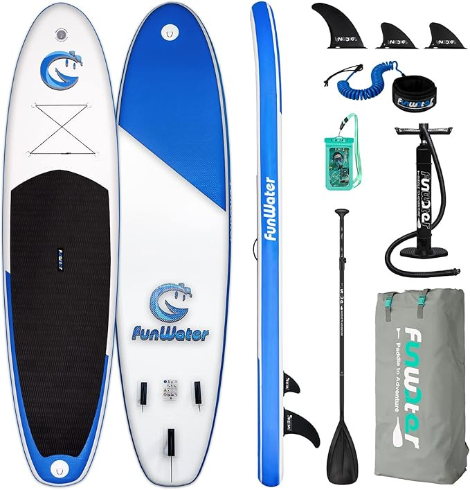 FunWater Stand Up Paddle Board 11'x33''x6'' Ultra-Light (20.4lbs) Inflatable Paddleboard with ISU... | Amazon (US)