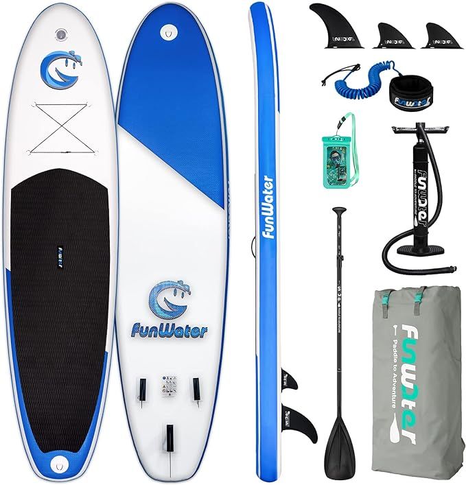FunWater Stand Up Paddle Board 11'x33''x6'' Ultra-Light (20.4lbs) Inflatable Paddleboard with ISU... | Amazon (US)