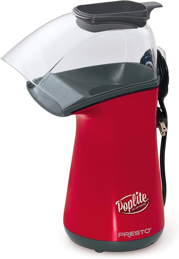 Presto Poplite Hot Air Popcorn Popper, 18 Cups, Red | Amazon (US)