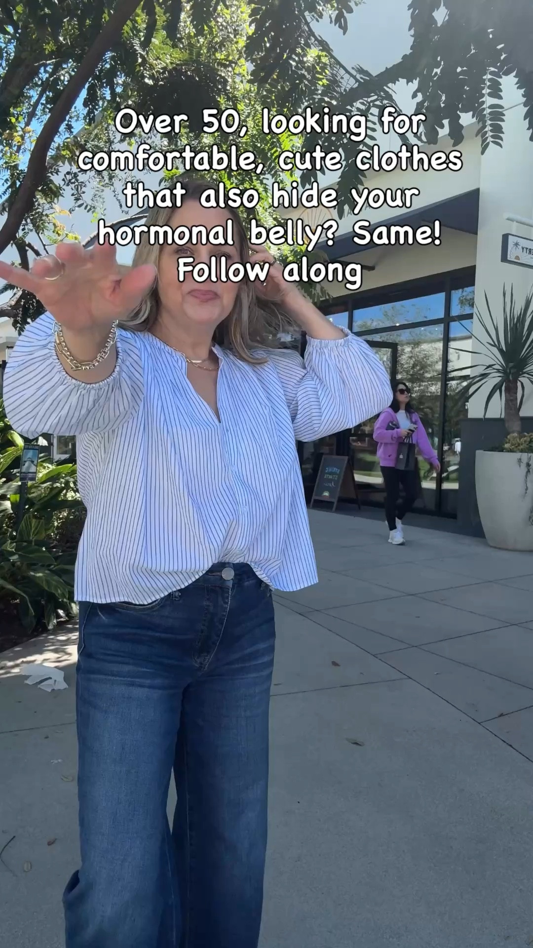 Pairing the jeans that I wear at least once a week with this adorable lightweight cotton blouse. These jeans are so forgiving that you can wear them even after you’ve gained a few pounds especially when you’re carrying extra hormonal weight.  ￼

#LTKOver40 #LTKSeasonal #LTKootd