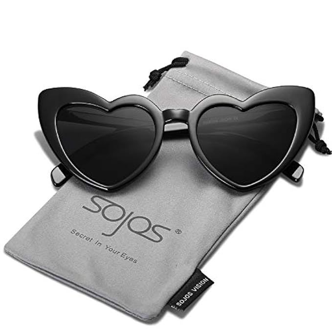 SOJOS Heart Sunglasses Clout Goggle Vintage Cat Eye Mod Style SJ2062 SJ2056 SJ2055 | Amazon (US)
