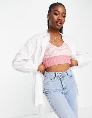 Miss Selfridge poplin oversized shirt in white | ASOS (Global)