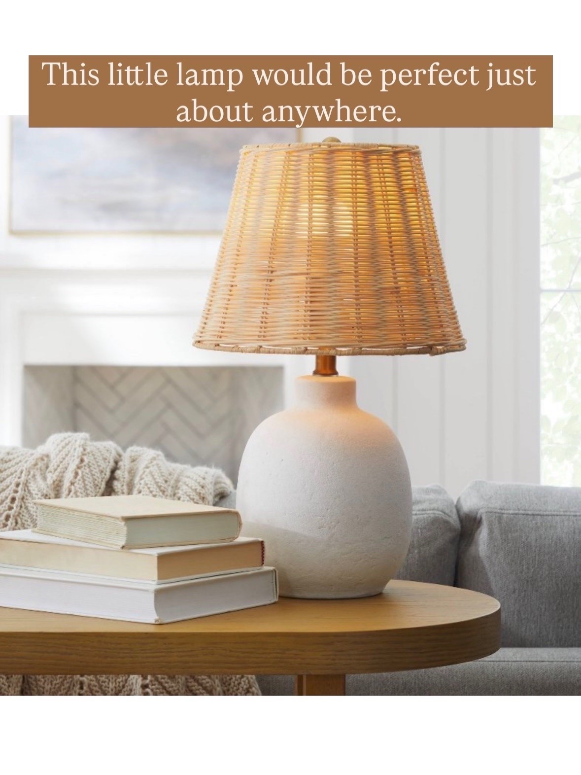 Rattan lamp that works in any space.

#LTKHome