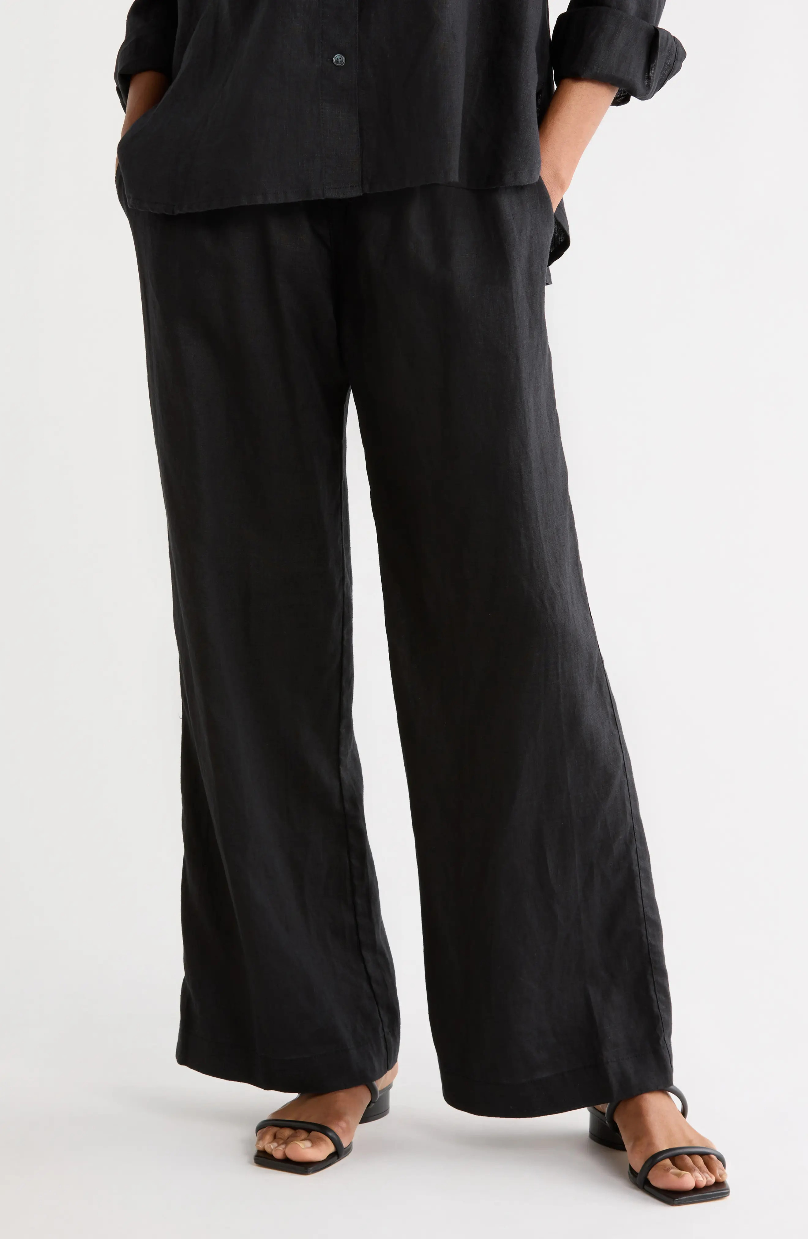 Linen Wide Leg Pants (Women) | Nordstromrack | Nordstrom Rack