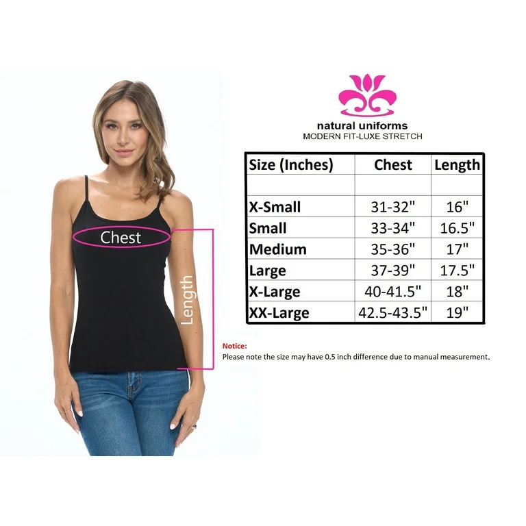 Natural Uniforms Womens Adjustable Strap camisole tank top | Walmart (US)