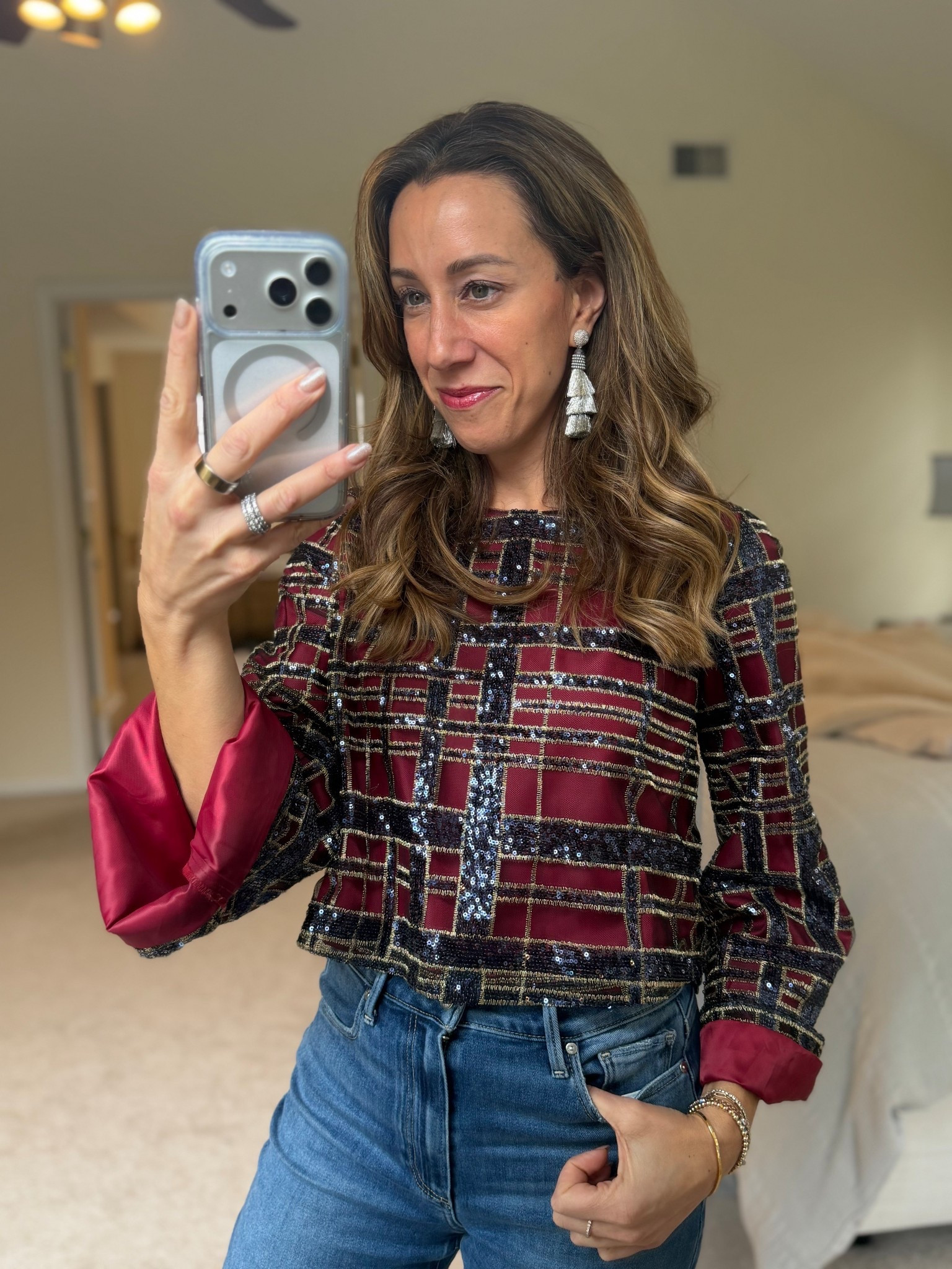 Adorable sequin holiday top (has matching skirt)



#LTKHoliday