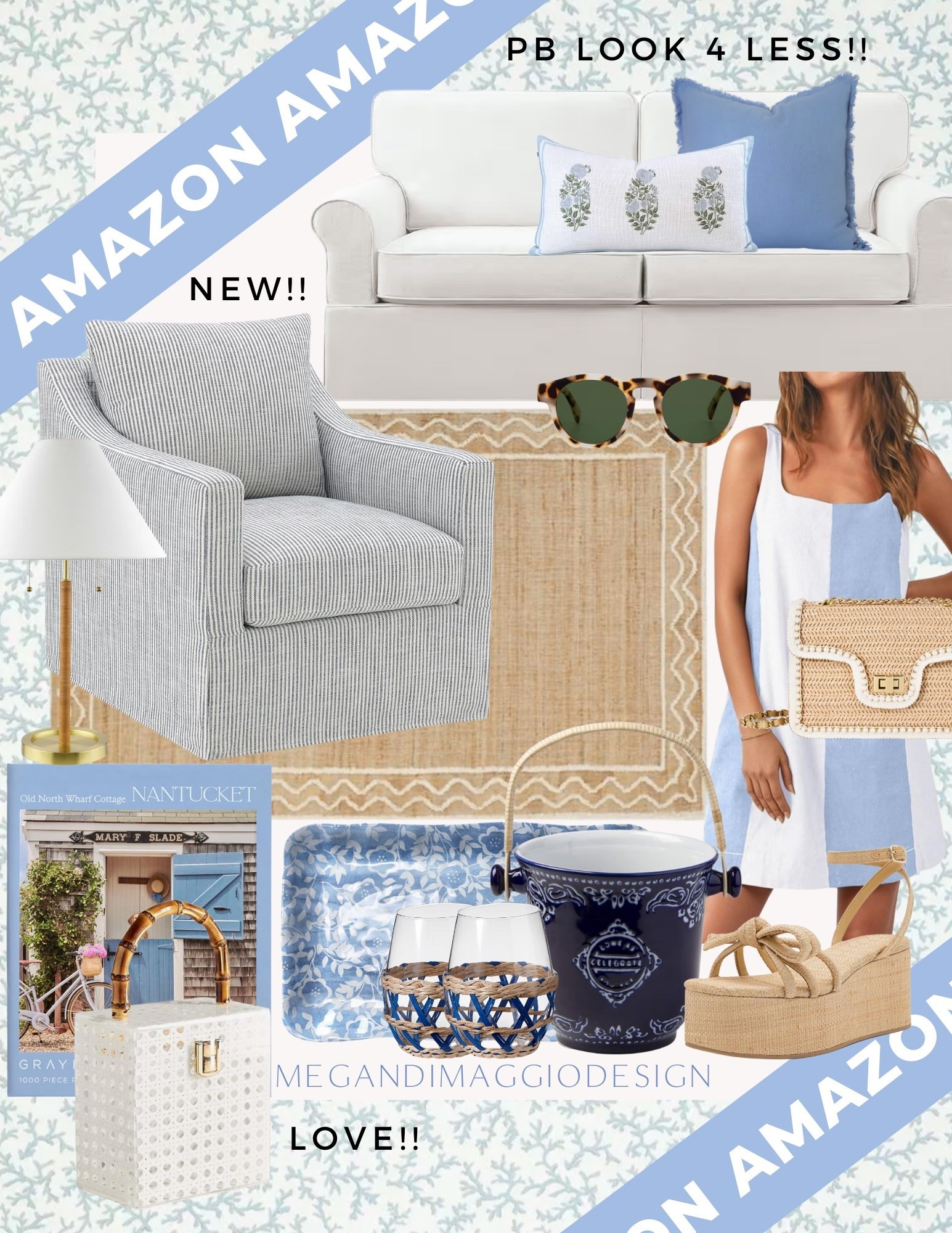 New blue & white affordable coastal home finds for the Summer! ☀️

#LTKHome #LTKSaleAlert #LTKSummerEdit