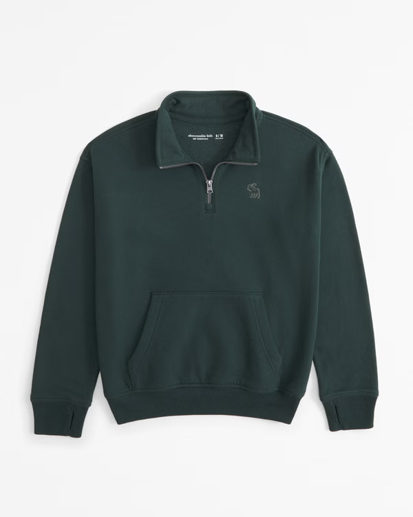 essential icon quarter-zip sweatshirt | Abercrombie & Fitch (US)