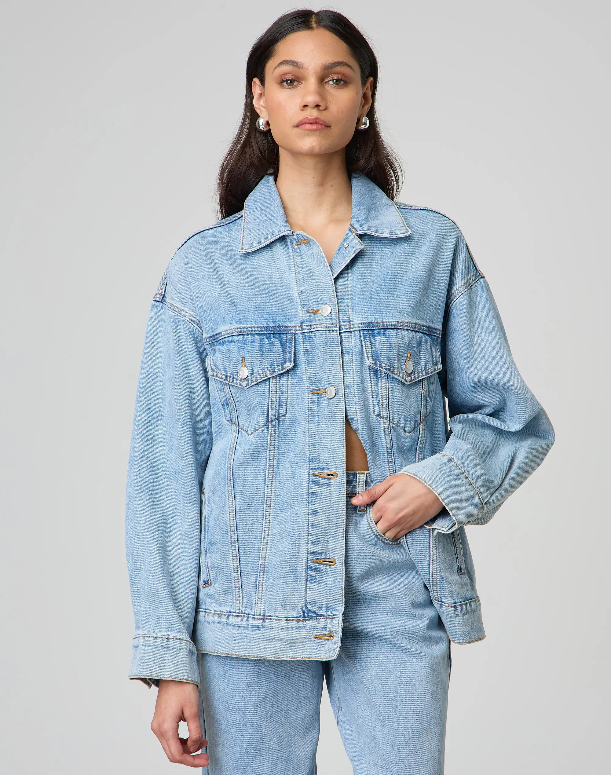 Longline Denim Jacket | Glassons (Australia)