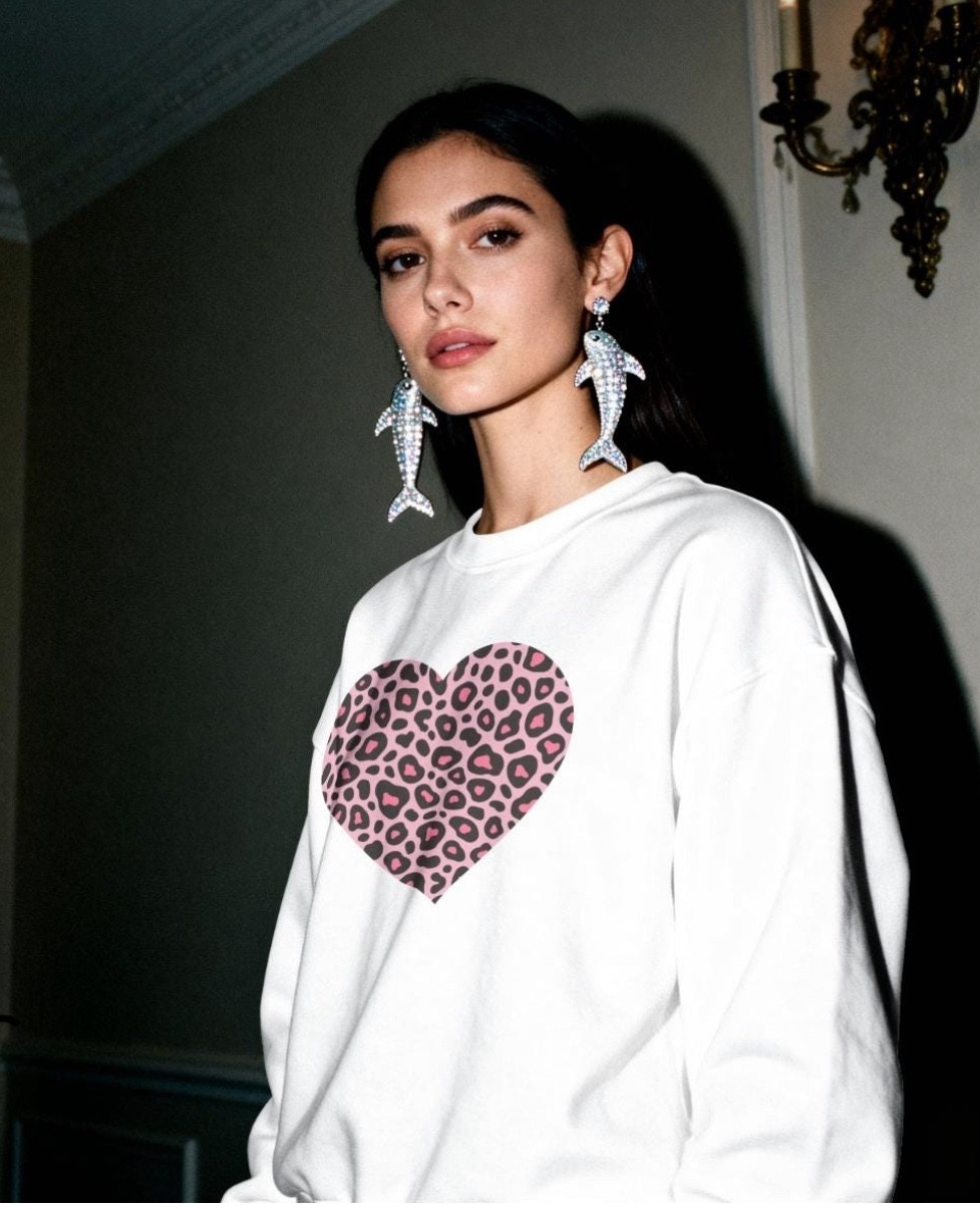 Leopard Heart Sweatshirt, Leopard heart, cheetah valentines, leopard print heart, retro heart shirt, Valentine's Day gift, mama sweatshirt

#LTKSaleAlert #LTKU #LTKBeauty