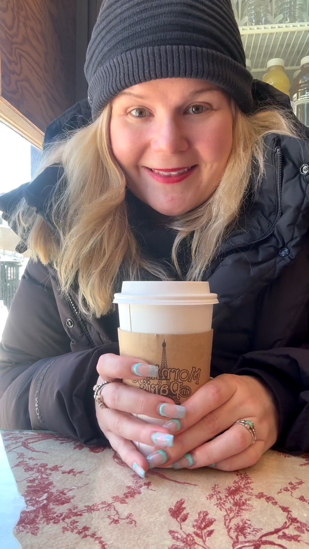 Happy National Latte day friends! I am sharing what might be my new obsession and is one of Morning’s In Paris February specials, their Dubai Chocolate latte which tastes like a warm pistachio croissant and who doesn’t love croissants? 
I had my doubts. I don’t like chocolate drinks, but this is nutty, slightly sweet but not overpoweringly chocolate. I am obsessed this is so yummy, I hope they keep it year round and I will be ordering it on repeat! 

#nationallatteday #dubaichocolate #mainetok #morningsinparis 

#LTKfoodie #LTKValentine #LTKPetite