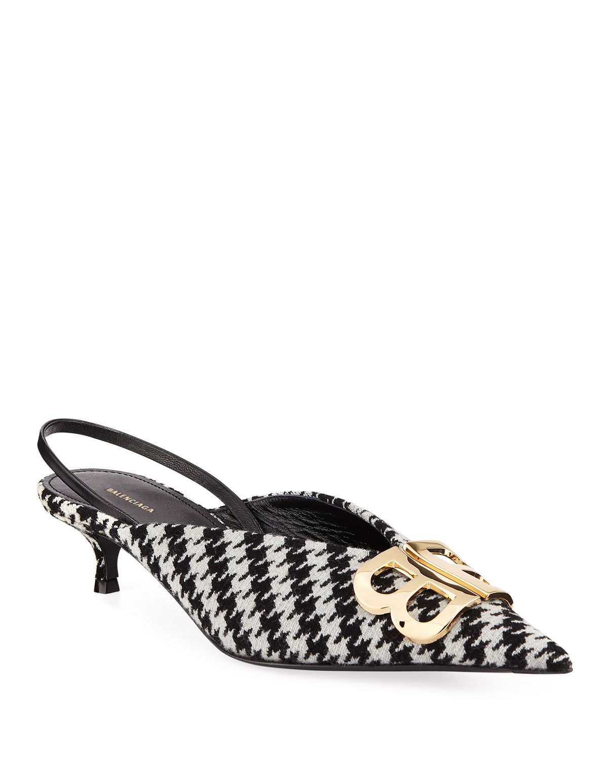 BB Knife Houndstooth Slingback Pumps | Neiman Marcus