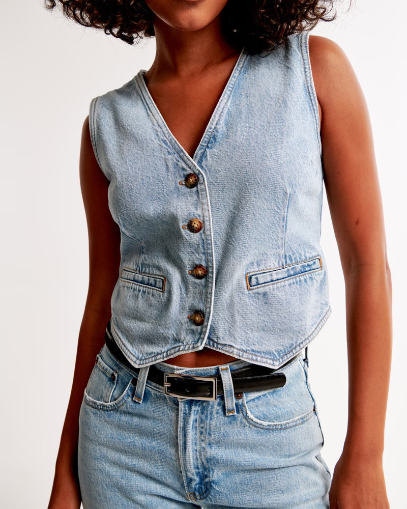 The A&F Mara Denim Vest | Abercrombie & Fitch (US)