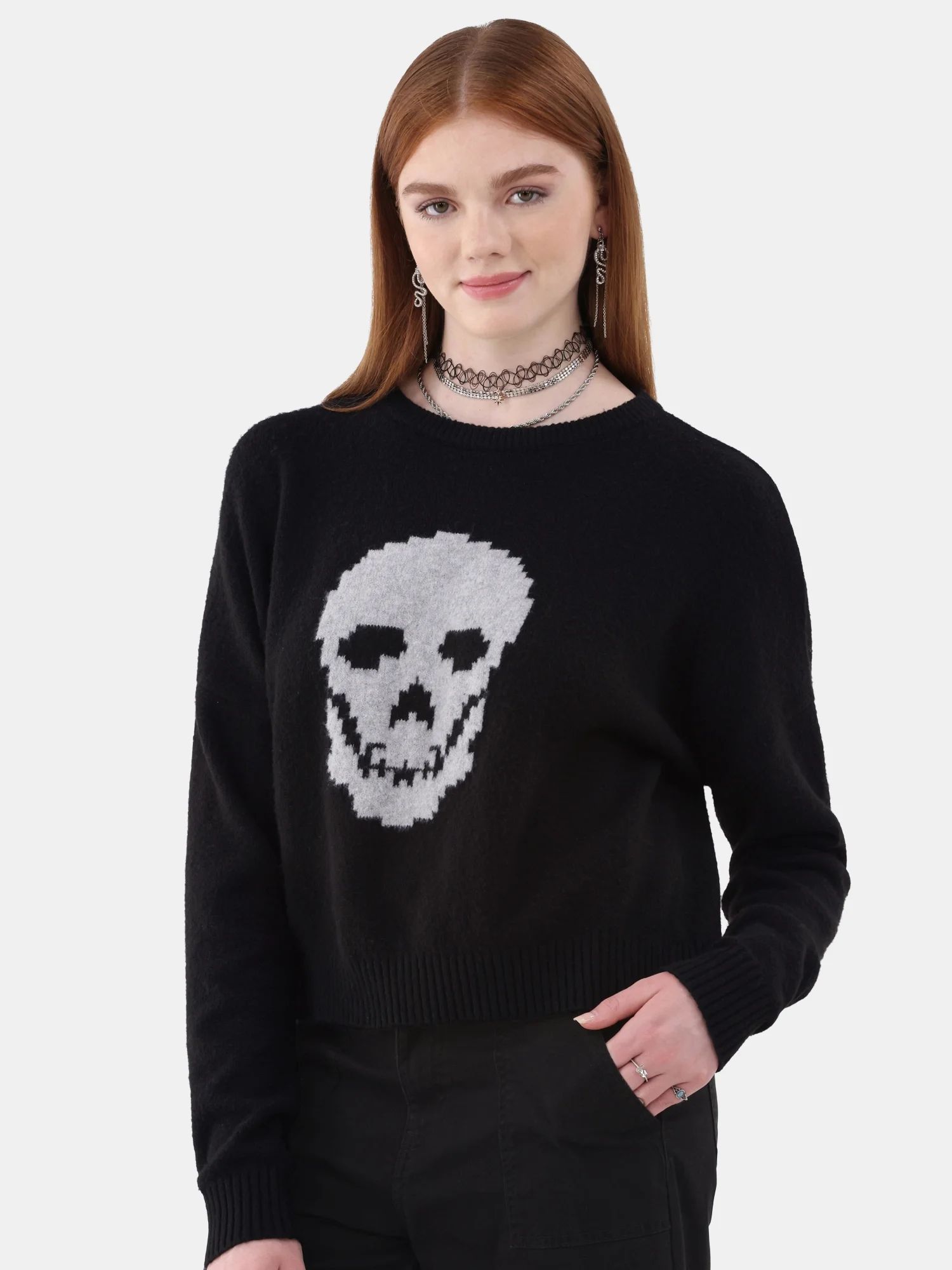 No Boundaries Icon Sweater, Women's and Women's Plus Sizes XXS-2XL | Walmart (US)