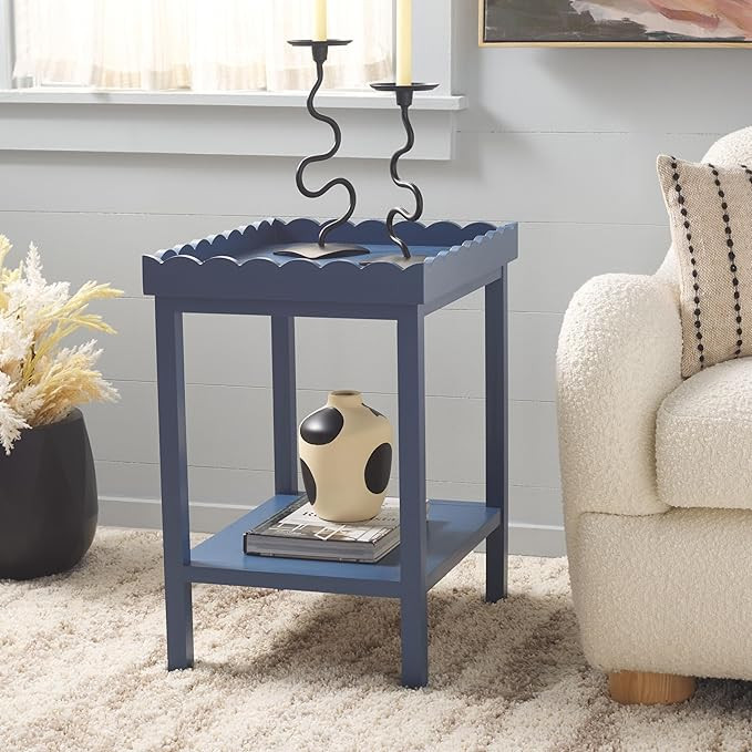 SAFAVIEH Home Collection Starlyn Blue Accent Table | Amazon (US)