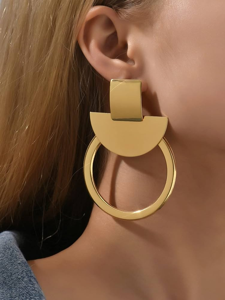 ABZEKH Earrings for Women- Geometric Drop Earrings Birthday Valentine's Day | Amazon (US)