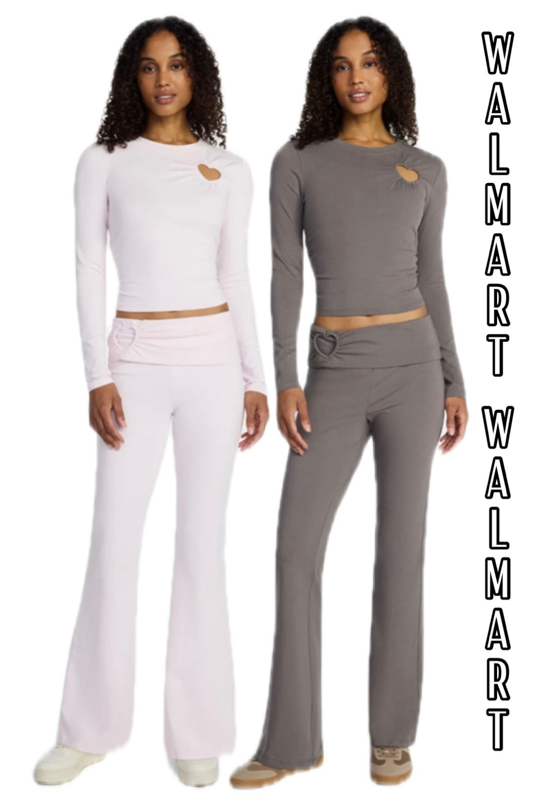 Madden NYC Women’s Heart Flare Pants, 31'' Inseam, and top separates.  Sizes XXS-XXL

#LTKFindsUnder50