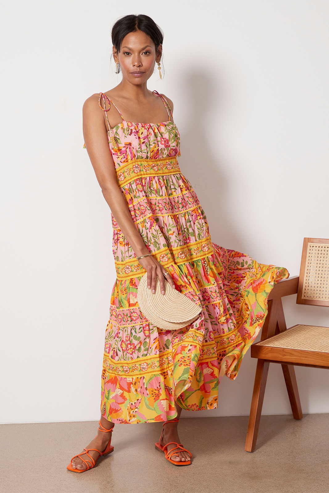Mixed Fruits Midi Dress | Evereve