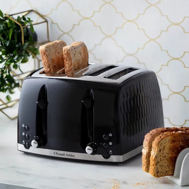 Russell Hobbs Honeycomb 4 Slice Toaster Black | Dunelm (migrated)