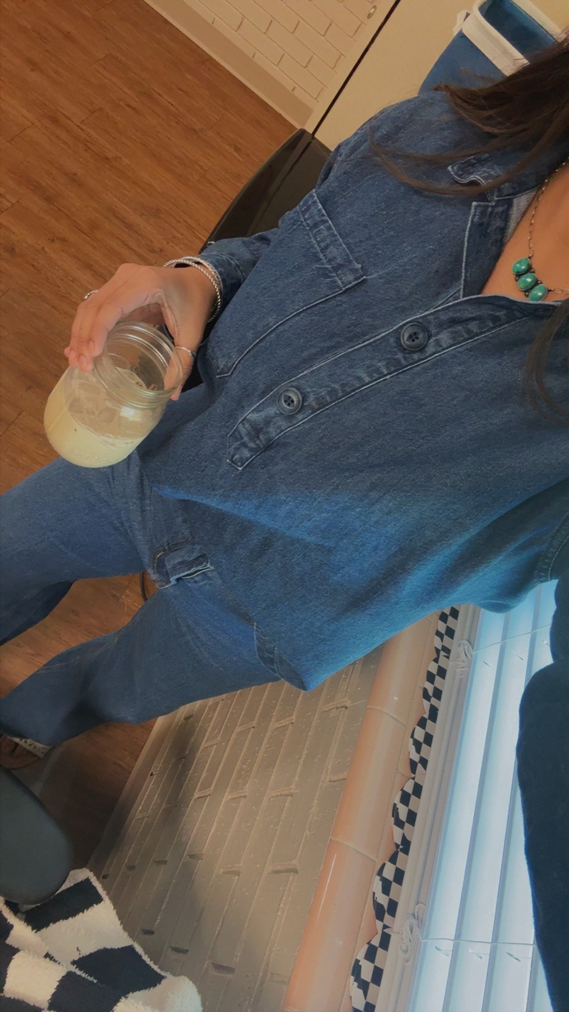 Denim on denim 

#LTKootd #LTKdayinmylife #LTKSeasonal