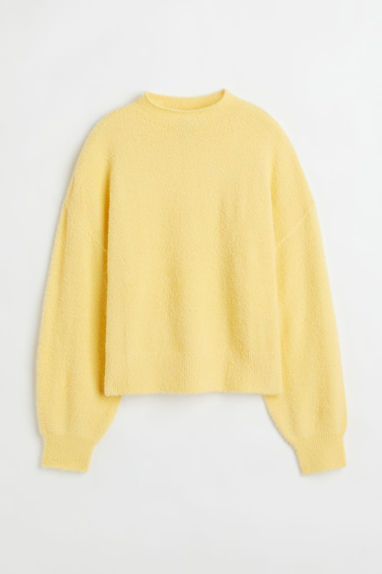 H & M - Fluffy Sweater - Yellow | H&M (US + CA)
