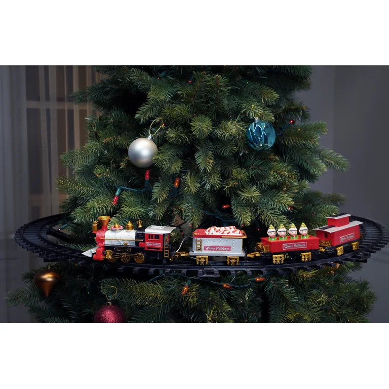 Battery-Operated Christmas Sweet Tree Plastic Train Set, Multicolor, by Holiday Time | Walmart (US)