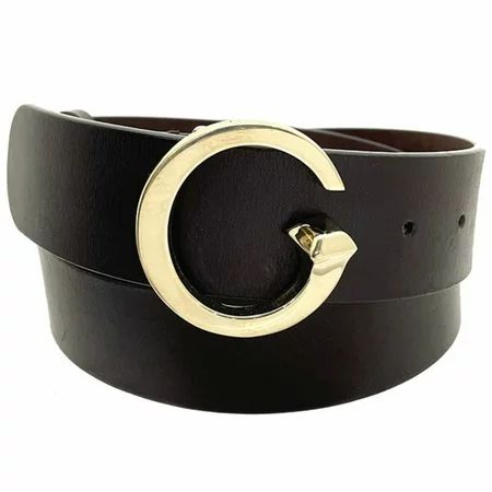 Used Gucci belt G leather dark brown goldle size 80 189789 GUCCI mark Gle metal fittings men s | Walmart (US)