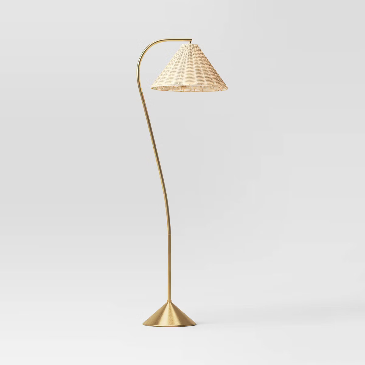Gooseneck Floor Lamp with Natural Shade - Threshold™ | Target