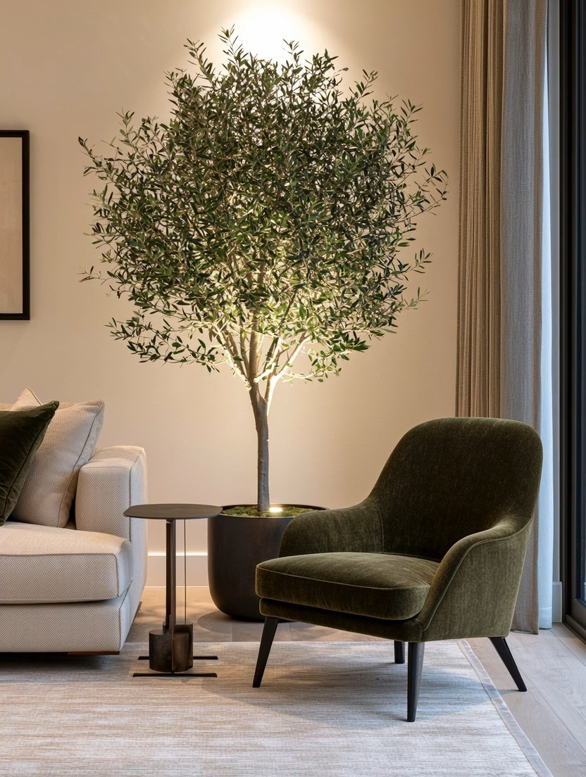 Your indoor tree shouldn’t disappear when the sun goes down.

An olive tree is beautiful during the day—it brings nature, softness and that grounding energy we love into a room. But at night, especially in a softly lit home, all that beautiful greenery can disappear into the background.

Our solution? Give the tree its own light.

A discreet plant spotlight aimed upward transforms the tree after dark, highlighting the branches and leaves while creating beautiful shadows and a warm glow around it. Then let your table and floor lamps handle the rest of the room instead of relying on harsh overhead lighting.

It’s layered lighting, but for your greenery—and such a simple way to make an indoor tree feel like an intentional part of the architecture.

Explore our olive trees and plant spotlights to create the look.

#indoortree #olivetree #layeredlighting #homedecor 

 #LTKHome
