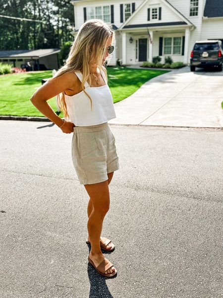 Summer outfit
Madewell linen shorts run big
Crop linen tank

#LTKSeasonal #LTKSaleAlert #LTKxMadewell