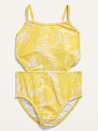 Printed Cutout Swimsuit for Girls | Old Navy (US)