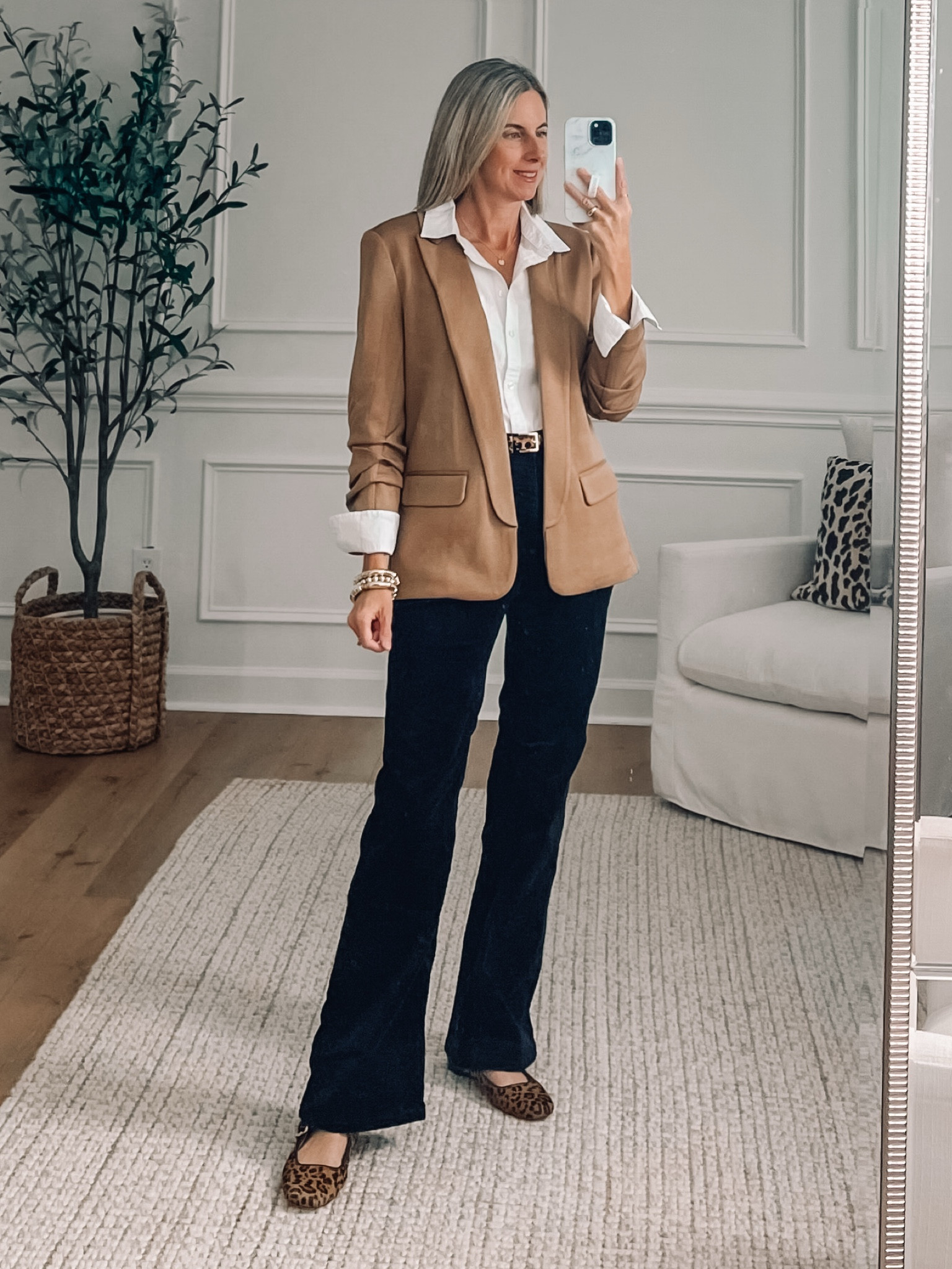 Love the cinched sleeves on this blazer from Walmart! Beautiful neutral color and fits true to size. Wearing a small. Perfect for work

Walmart outfit ideas fall
Fall blazer 
Workwear
Teacher outfit 

#LTKFindsUnder50 #LTKWorkwear #LTKFindsUnder100