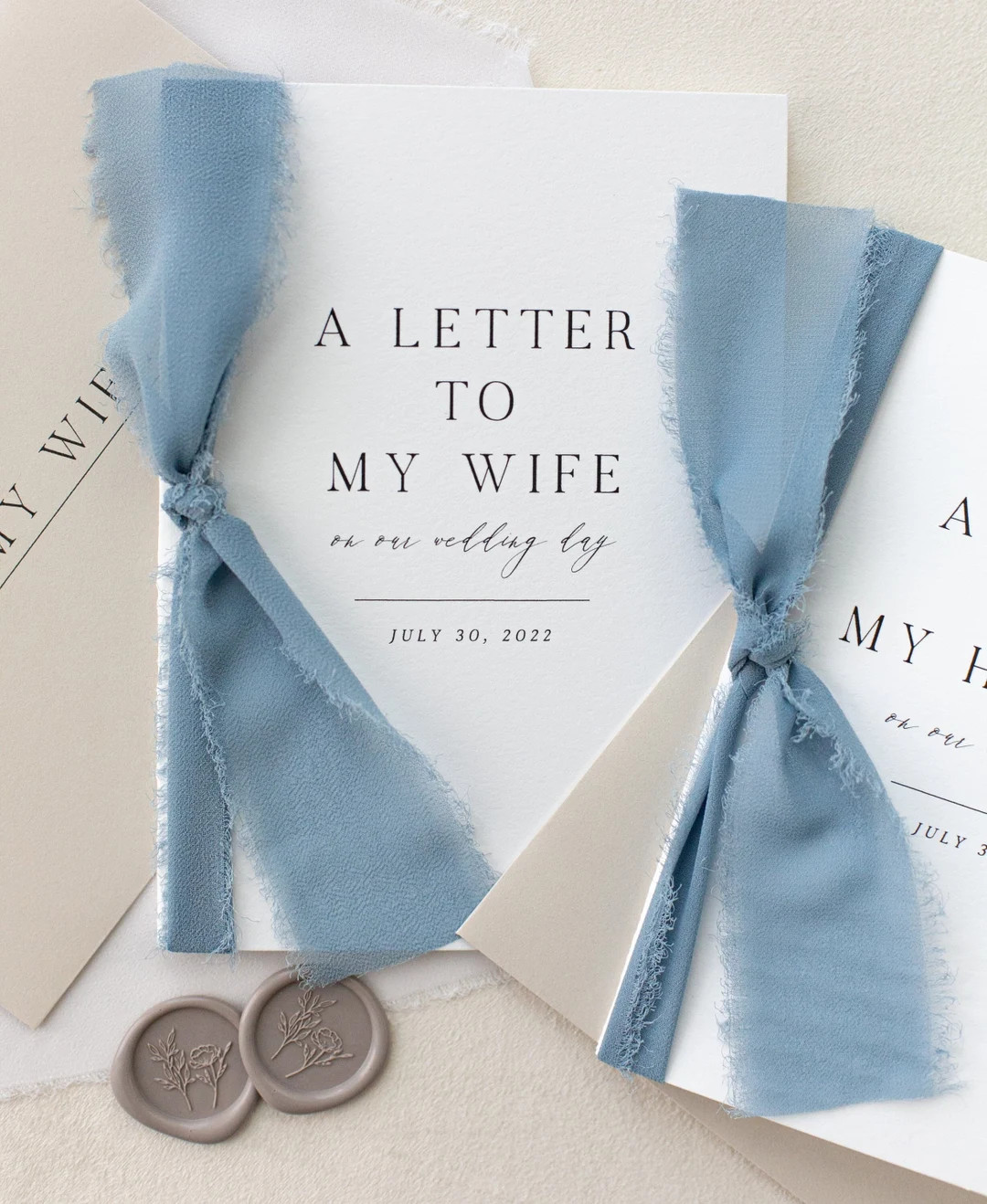Personalized "To My Wife" Cotton Paper Card | Wedding Card | Wedding Day Of Card | Personalized W... | Etsy (US)