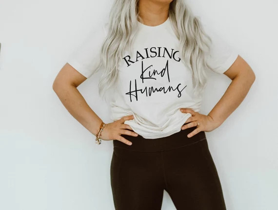 Raising Kind Humans Shirt screen Printed | Etsy | Etsy (US)