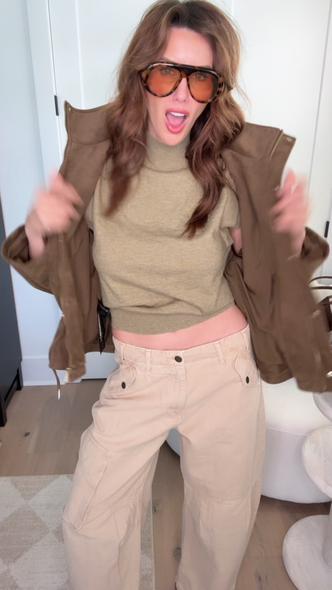 olive green for spring // zara cargo jeans 

#LTKootd #LTKOver40 #LTKgrwm