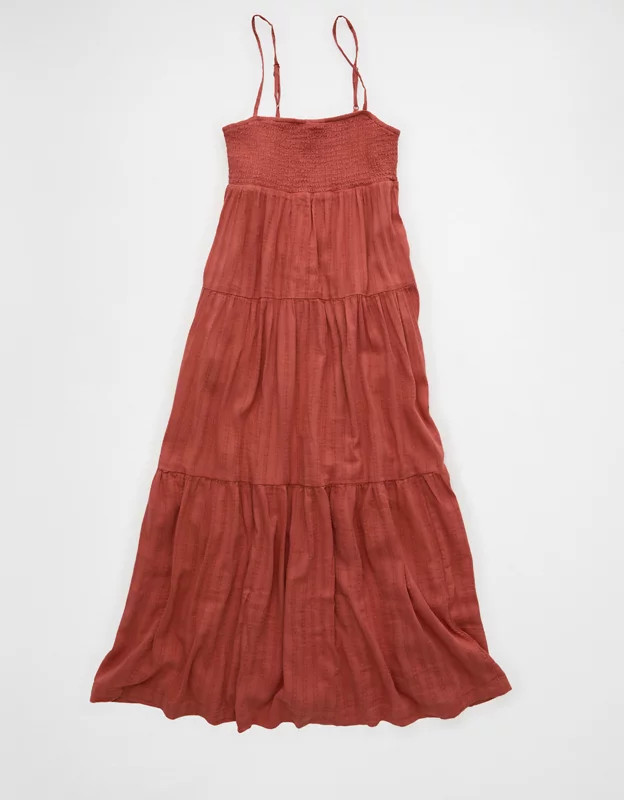 AE Smocked Babydoll Midi Dress | American Eagle Outfitters (US & CA)