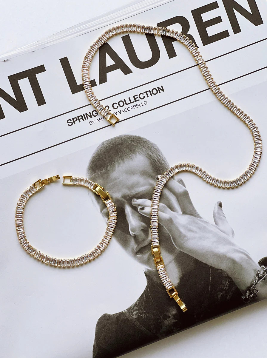 TALIA TENNIS BRACELET (WATERPROOF & 18K GOLD PLATED) | raëliv