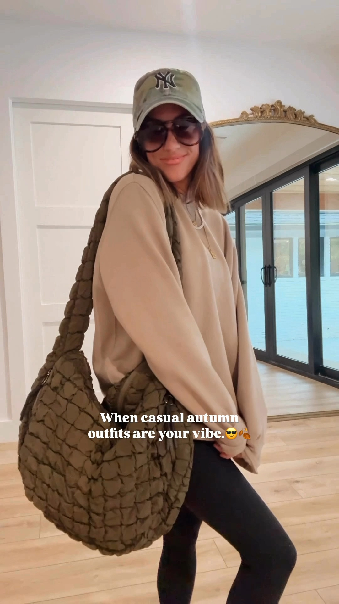 Give me allll the autumn neutrals! 😍 wearing a medium in this sweatshirt and its SO comfy! 

#LTKFindsUnder50 #LTKStyleTip #LTKFindsUnder100