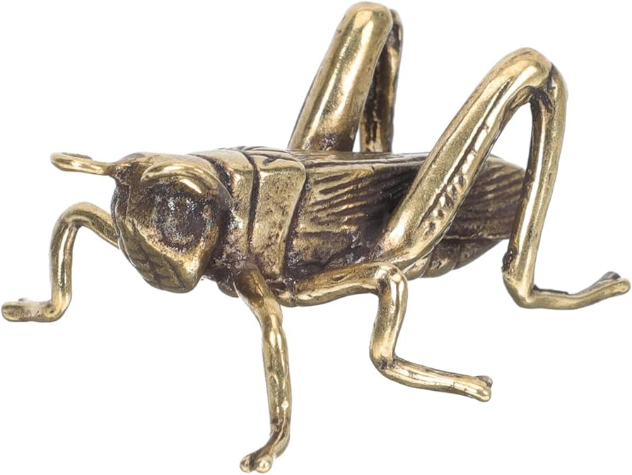 IMIKEYA Gold Crickets Figurines: Vintage Brass Crickets Statues Brass Animal Ornament DIY Craft S... | Amazon (US)