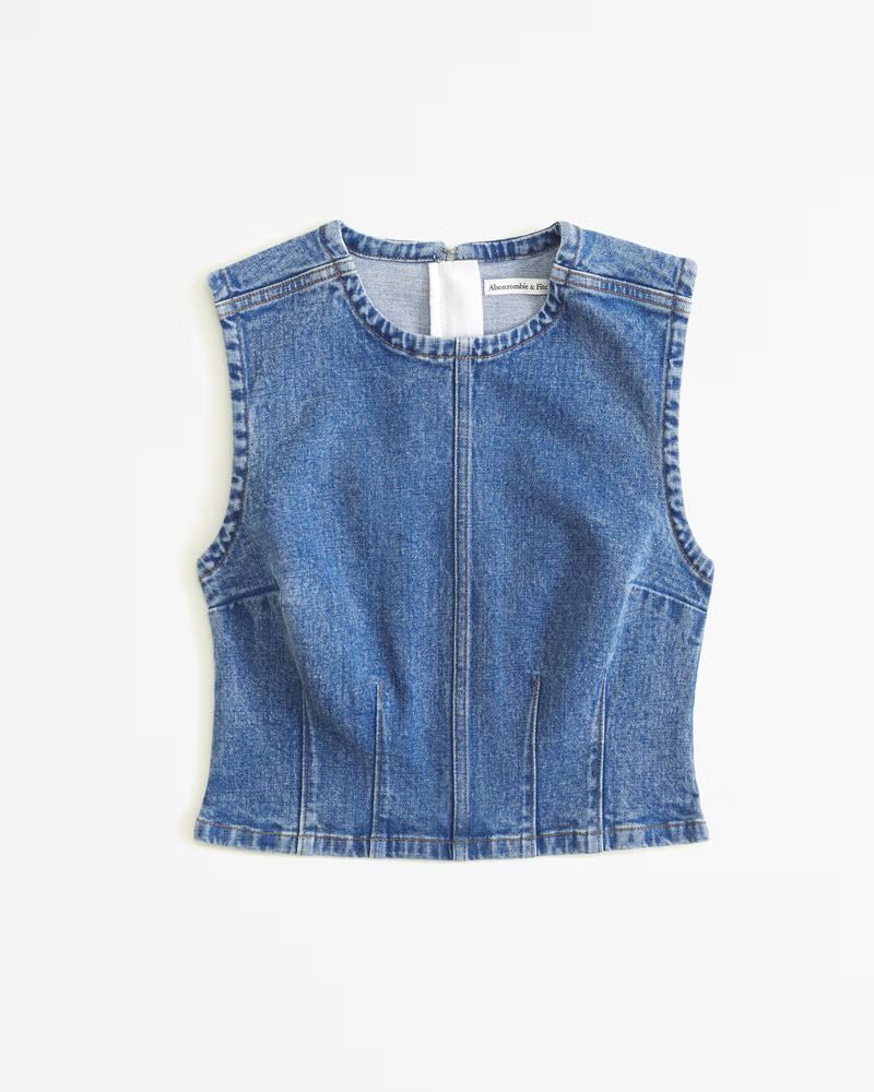 Denim Shell Top | Abercrombie & Fitch (US)