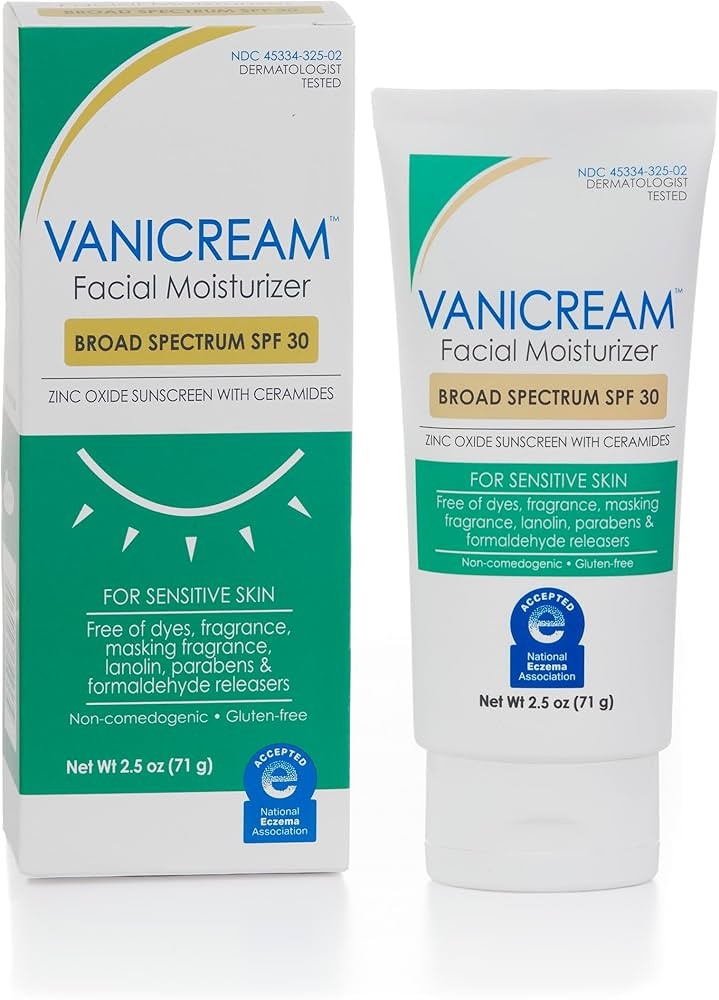 Vanicream Facial Moisturizer with SPF 30 - Mineral Sunscreen - 2.5fl oz - Formulated Without Comm... | Amazon (US)