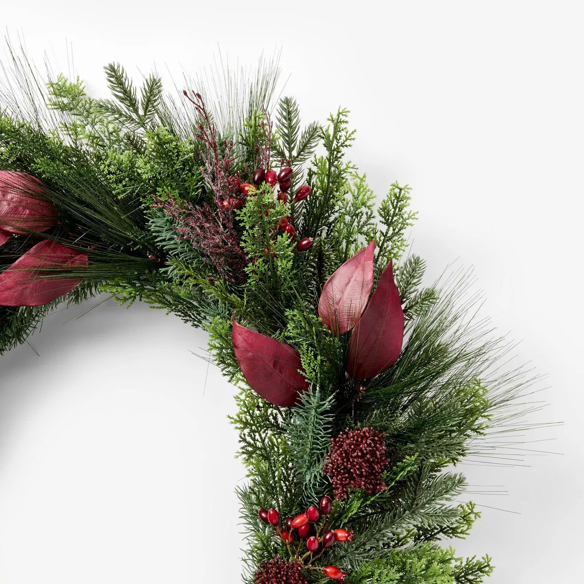 XL Pine Red Eucalyptus and Red Berry Holiday Artificial Wreath - Threshold™ designed with Studi... | Target
