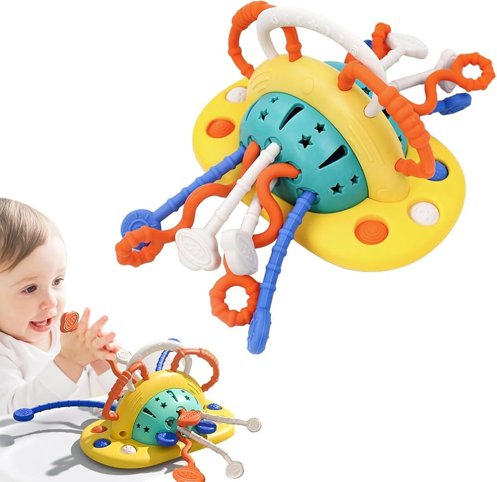 Warm Feather Juguetes de silicona con ventosa para silla alta para niños pequeños, juguetes sen... | Amazon (US)
