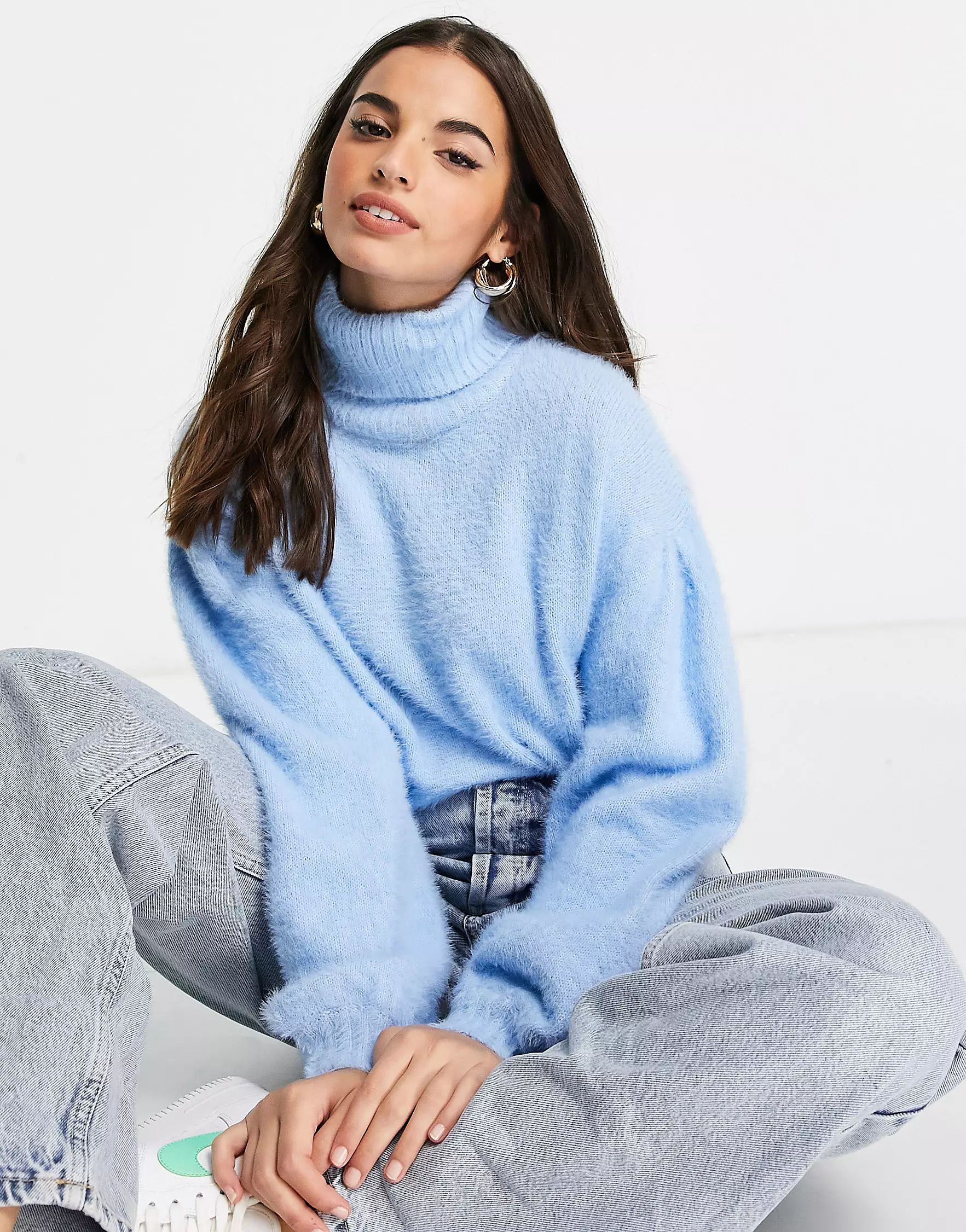 Wednesday's Girl ultimate relaxed sweater with high neck | ASOS (Global)