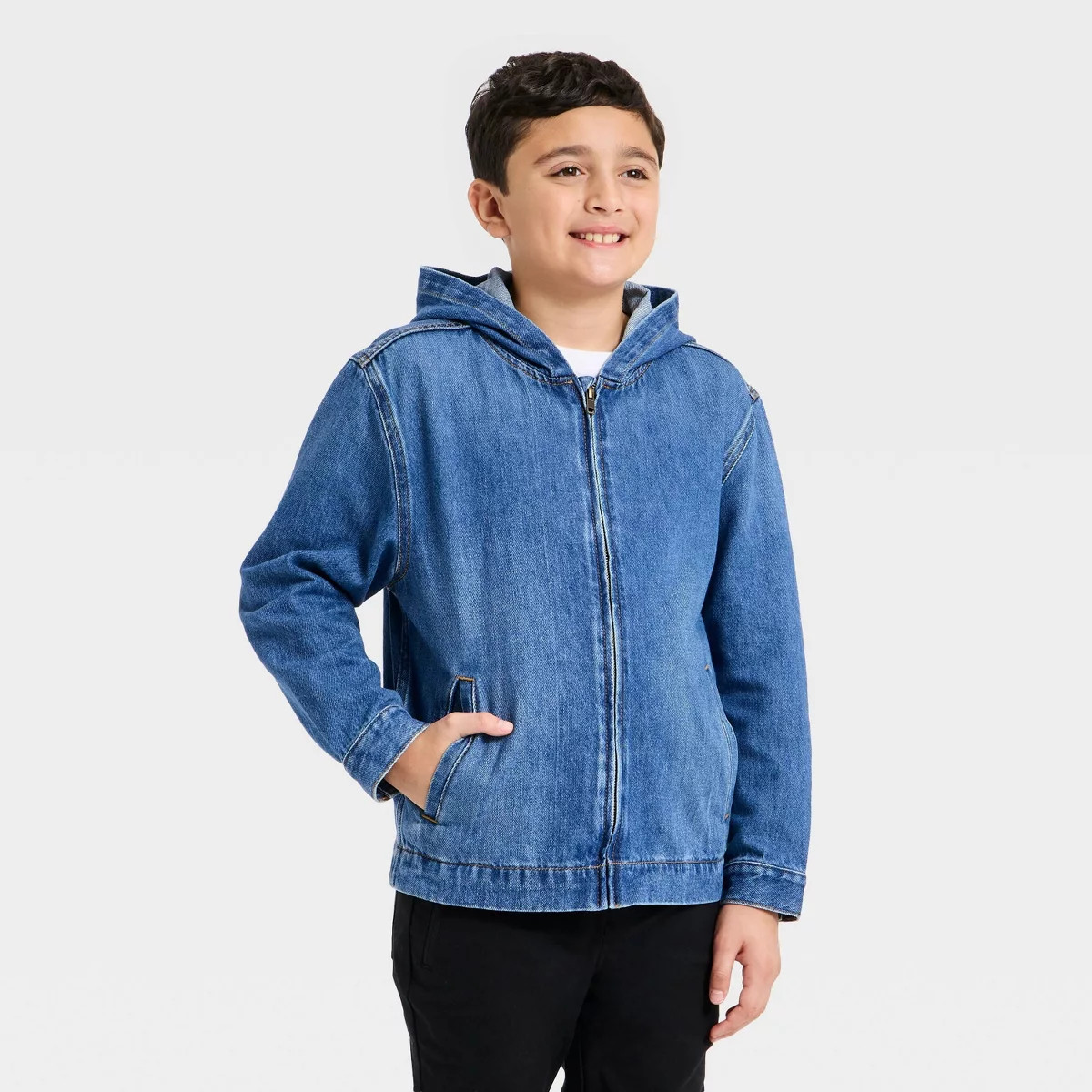 Boys' Jeans Jacket - Cat & Jack™ Medium Wash XL | Target