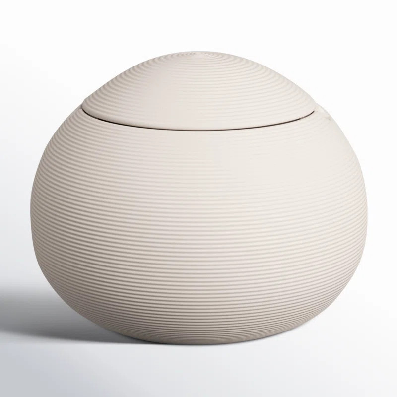 Hygge Porcelain China Bathroom Storage Container | Wayfair North America