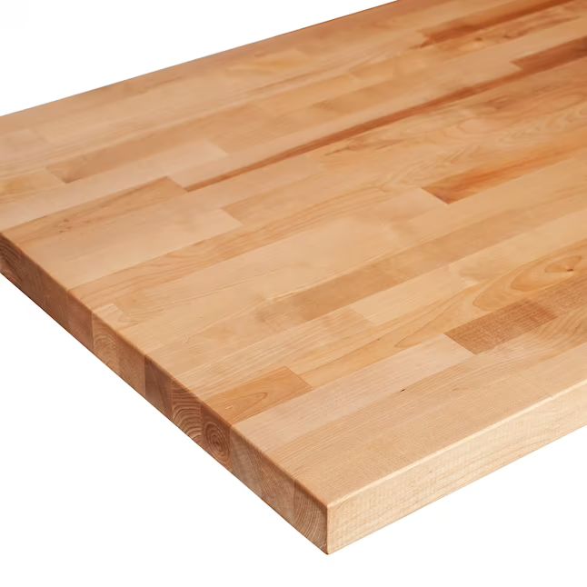 The Baltic Butcher Block Birch 72-in x 25-in x 1.75-in Unfinished Natural Straight Birch Butcher ... | Lowe's