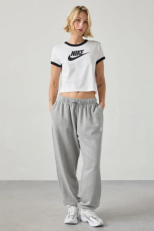 Nike Sportswear Graphic Ringer Tee in White/Black, Women's at Urban Outfitters | Urban Outfitters (US and RoW)
