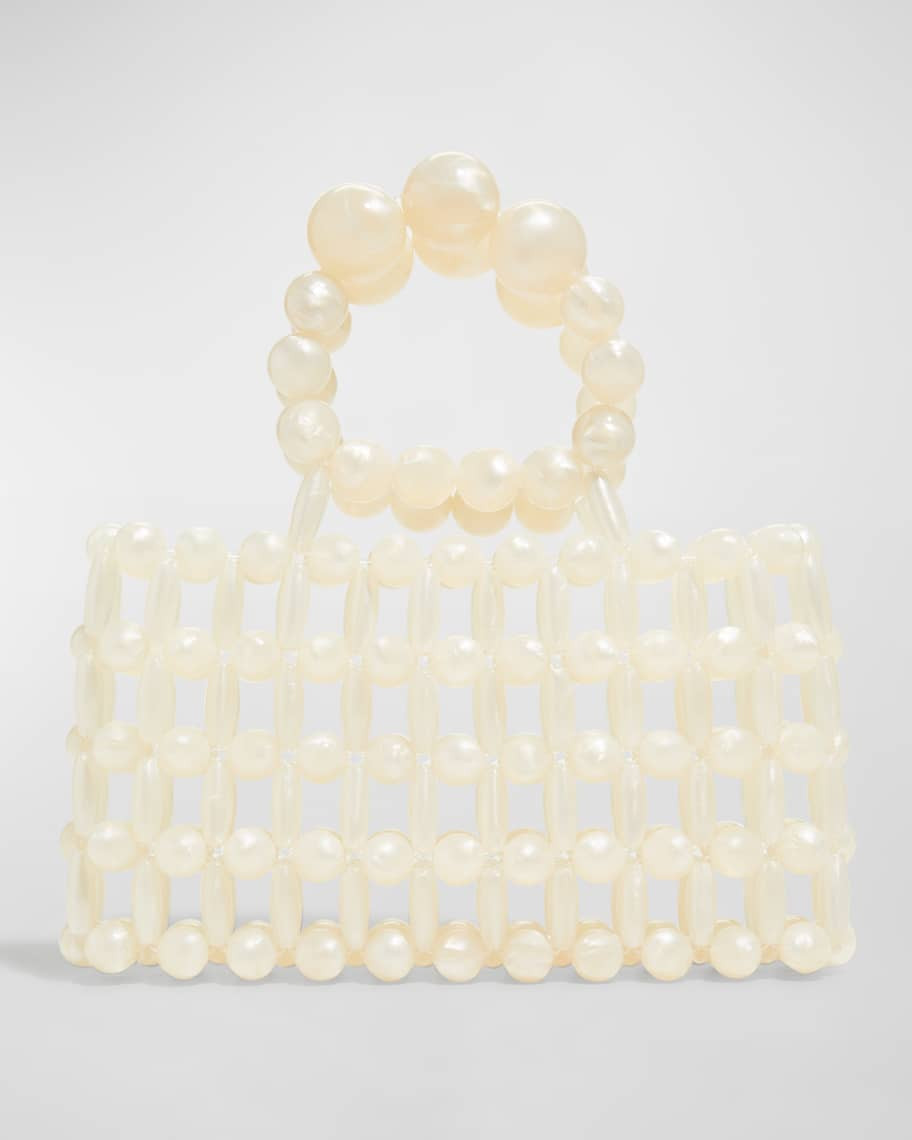 Cult Gaia Cora Pearly Beaded Top-Handle Bag | Neiman Marcus